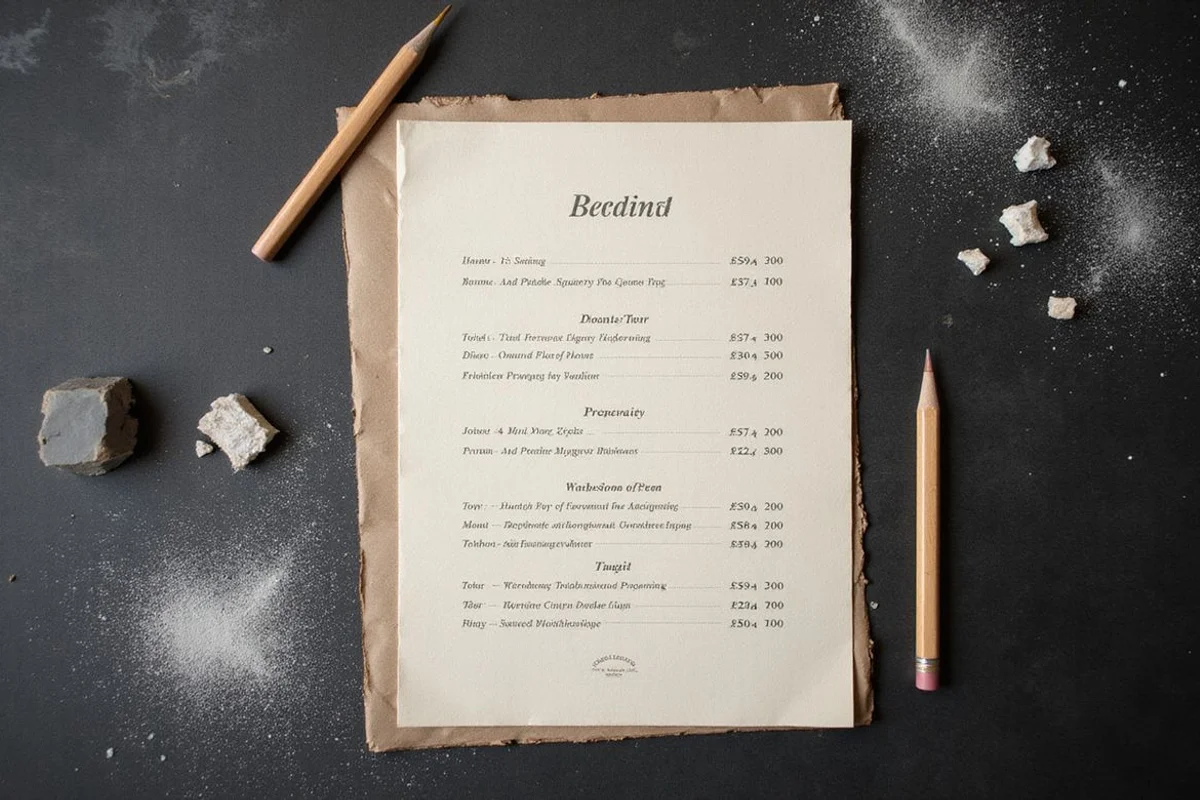 Minimal pricing-tier infographic — 4 categories